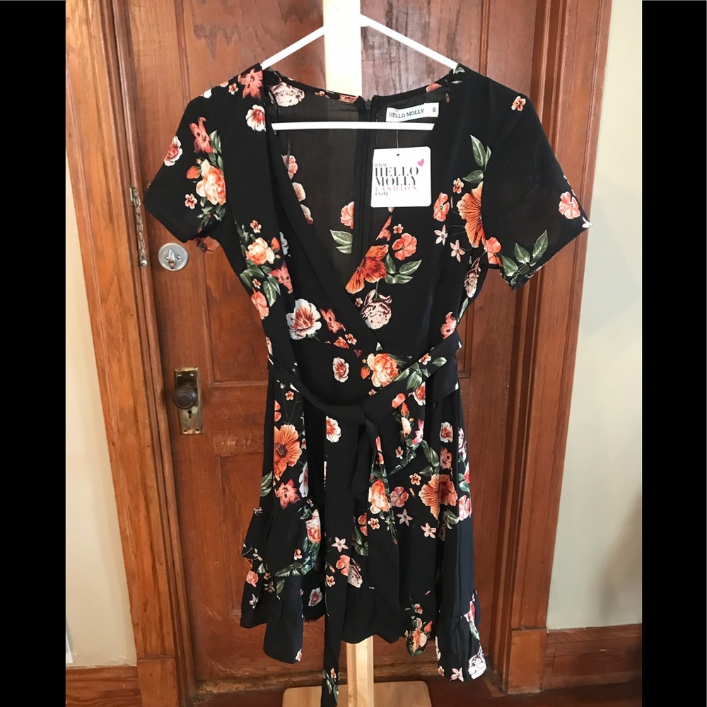 Hello Molly Black Floral Dress